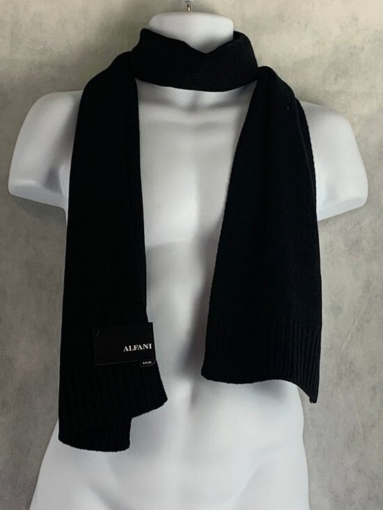 Alfani Other - Alfani Men's 100% Acrylic Knit Space-Dyed Scarf, Black, One Size